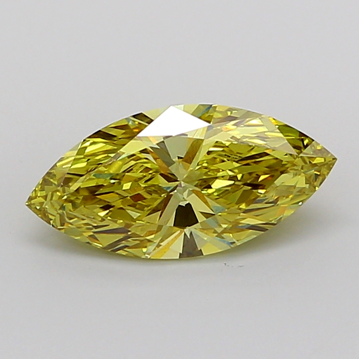 2.0ct Marquise Fancy Intense Yellow VVS2 IGI