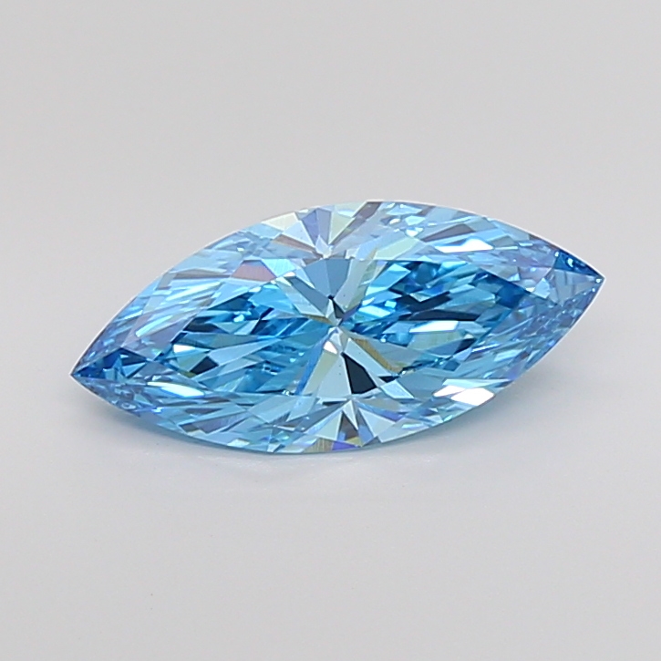 2.1ct Marquise Fancy Vivid Blue VS1 IGI