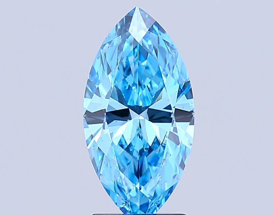 2.0ct Marquise Fancy Vivid Blue VS1 IGI