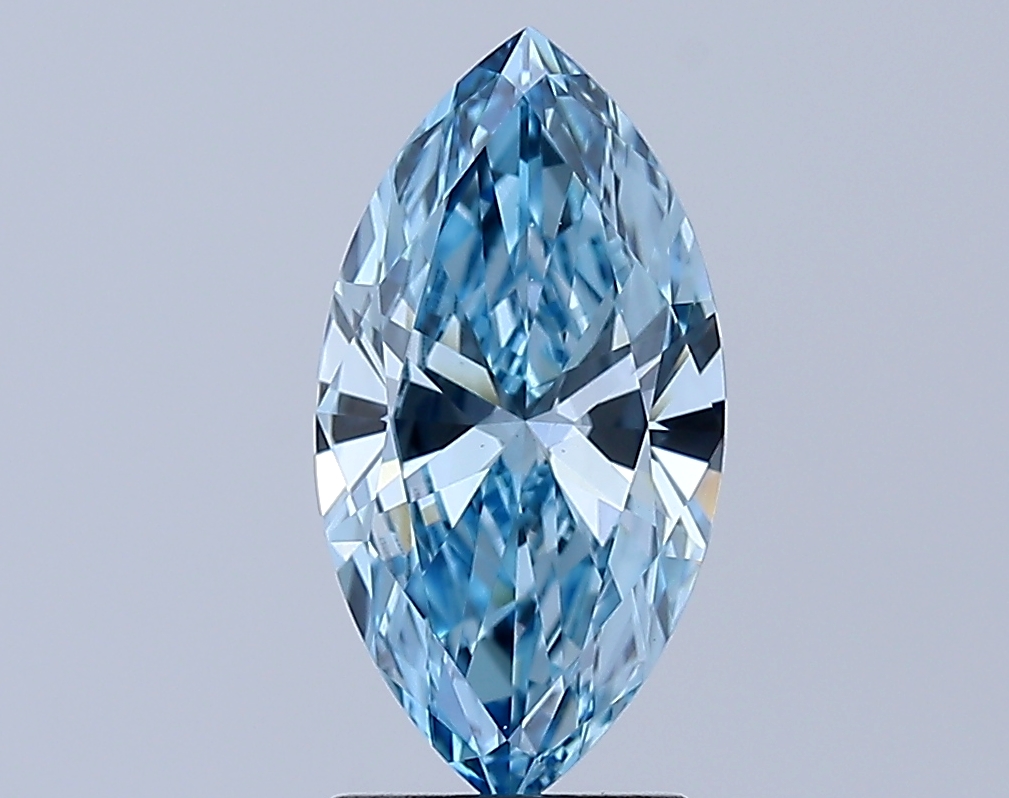 1.6ct Marquise Fancy Vivid Blue VS1 IGI