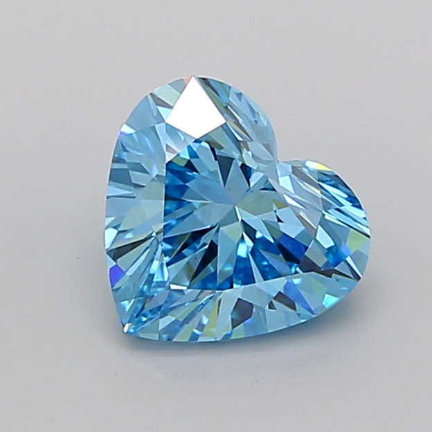 1.5ct Heart Fancy Vivid Blue VVS2 IGI