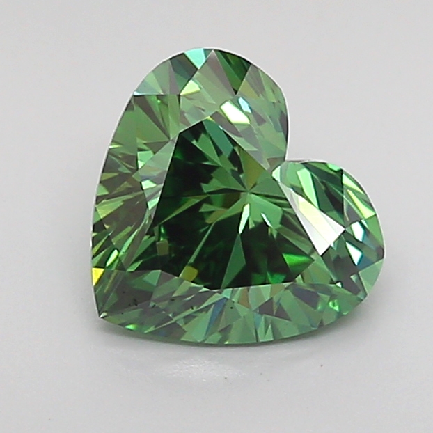 1.3ct Heart Fancy Vivid Green VVS2 IGI