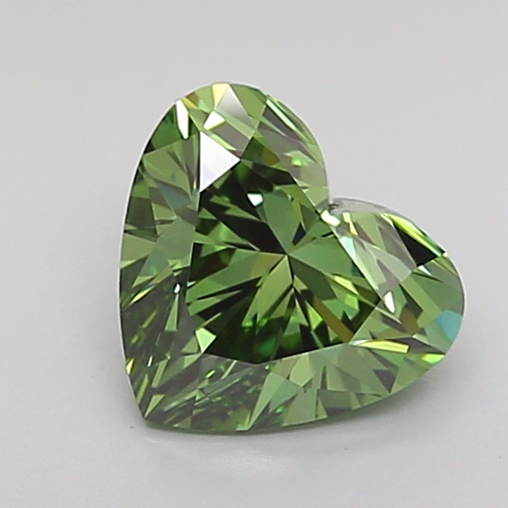 1.0ct Heart Fancy Vivid Green VVS2 IGI