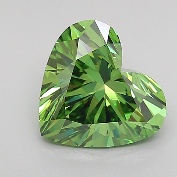 1.5ct Heart Fancy Vivid Green VS1 IGI