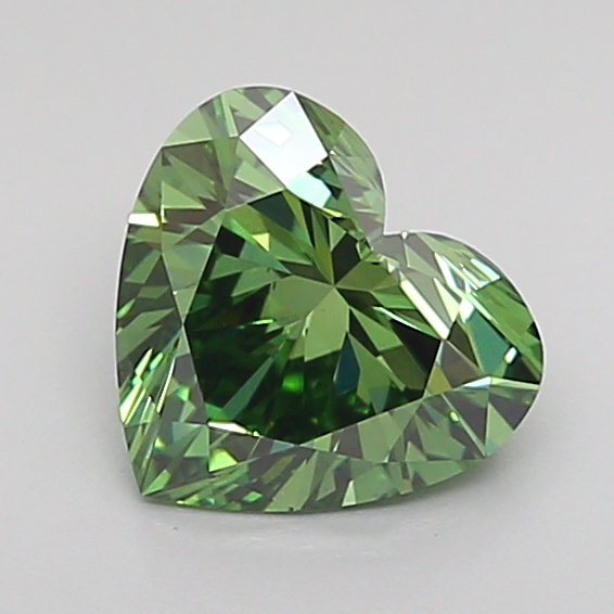 1.0ct Heart Fancy Vivid Green VS1 IGI