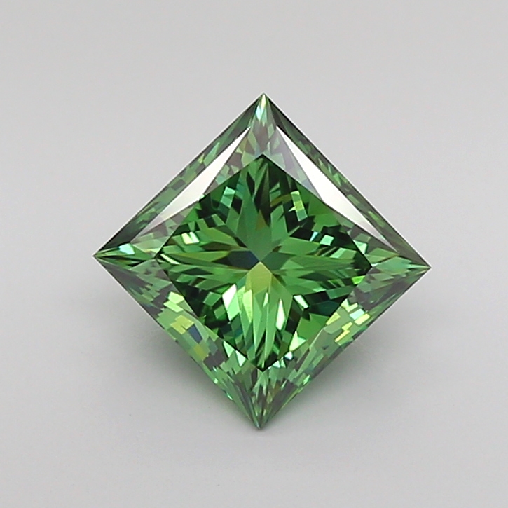 1.8ct Princess Fancy Vivid Green VVS2 IGI