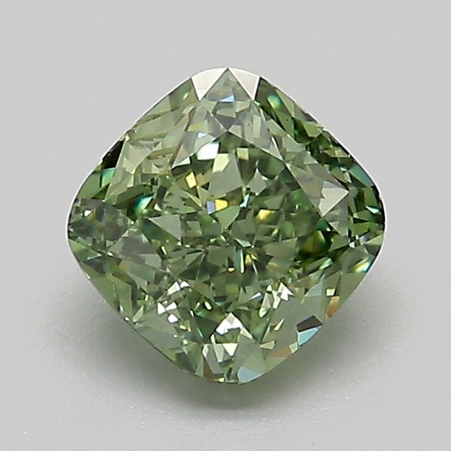 1.05ct Cushion Modified Fancy Vivid Green VS1 IGI
