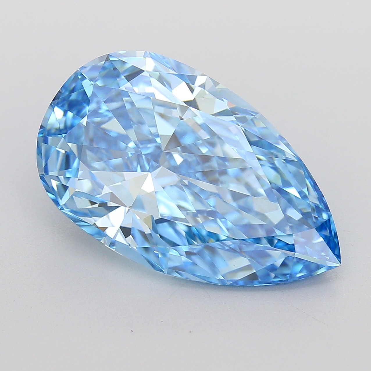 8.50ct Pear Fancy Vivid Blue VS1 IGI