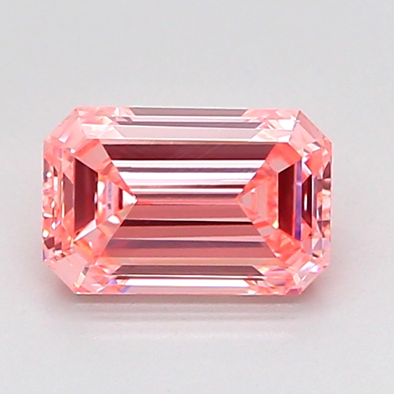 1ct Emerald Fancy Vivid Pink VVS2 IGI