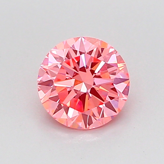 0.61ct Round Fancy Vivid Pink VVS2 IGI