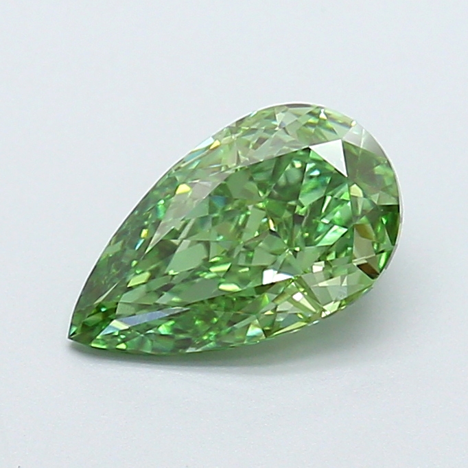 1.51ct Pear Fancy Vivid Green VS1 IGI