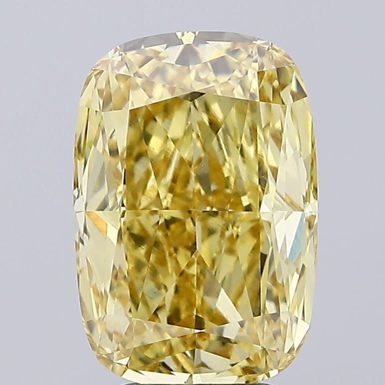 5.06ct Cushion Modified Fancy Intense Yellow VVS2 IGI