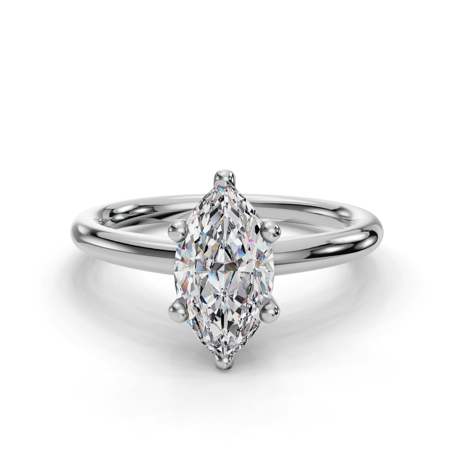 Marquise Solitaire Engagement Ring