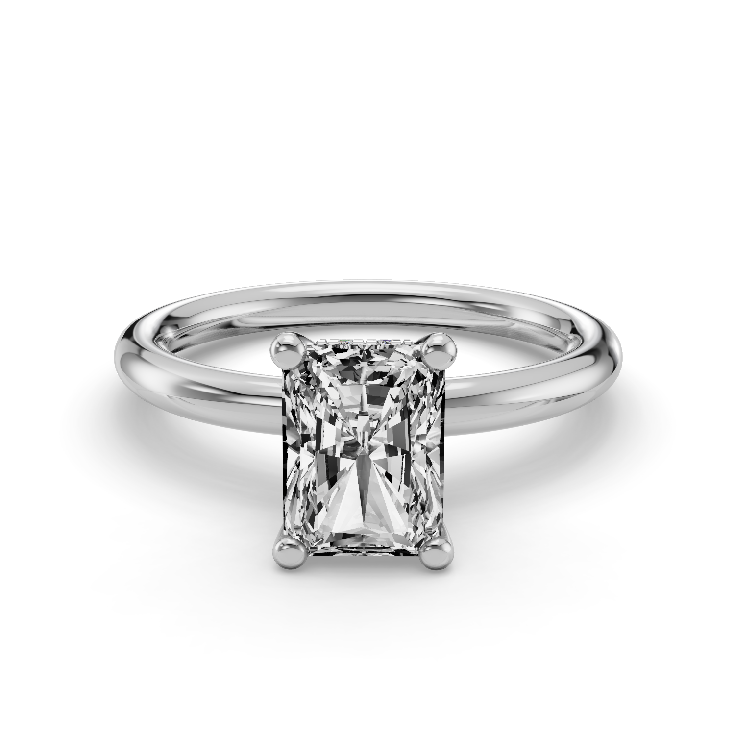 Radiant Halo Engagement Ring