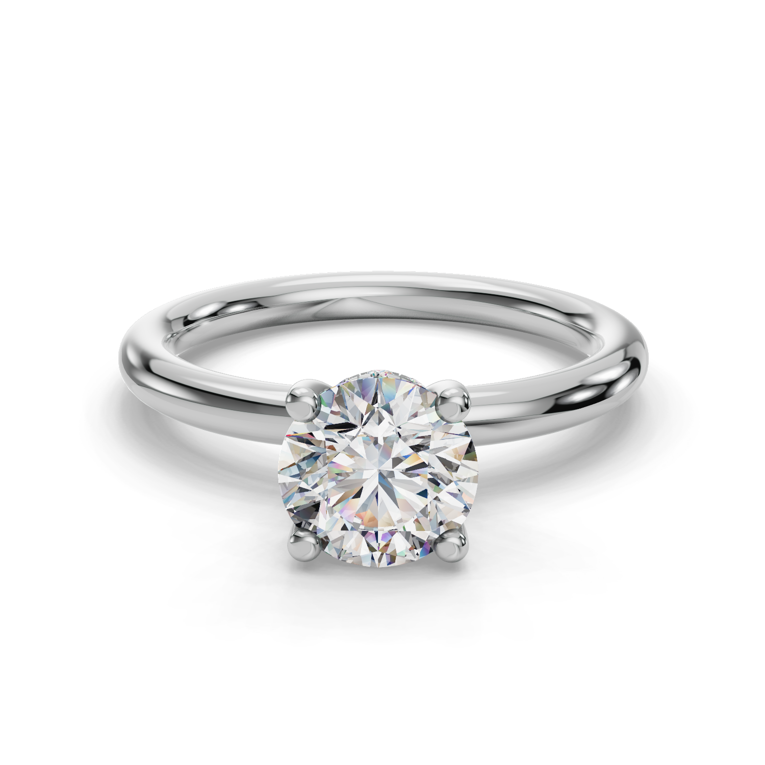 Round Halo Engagement Ring