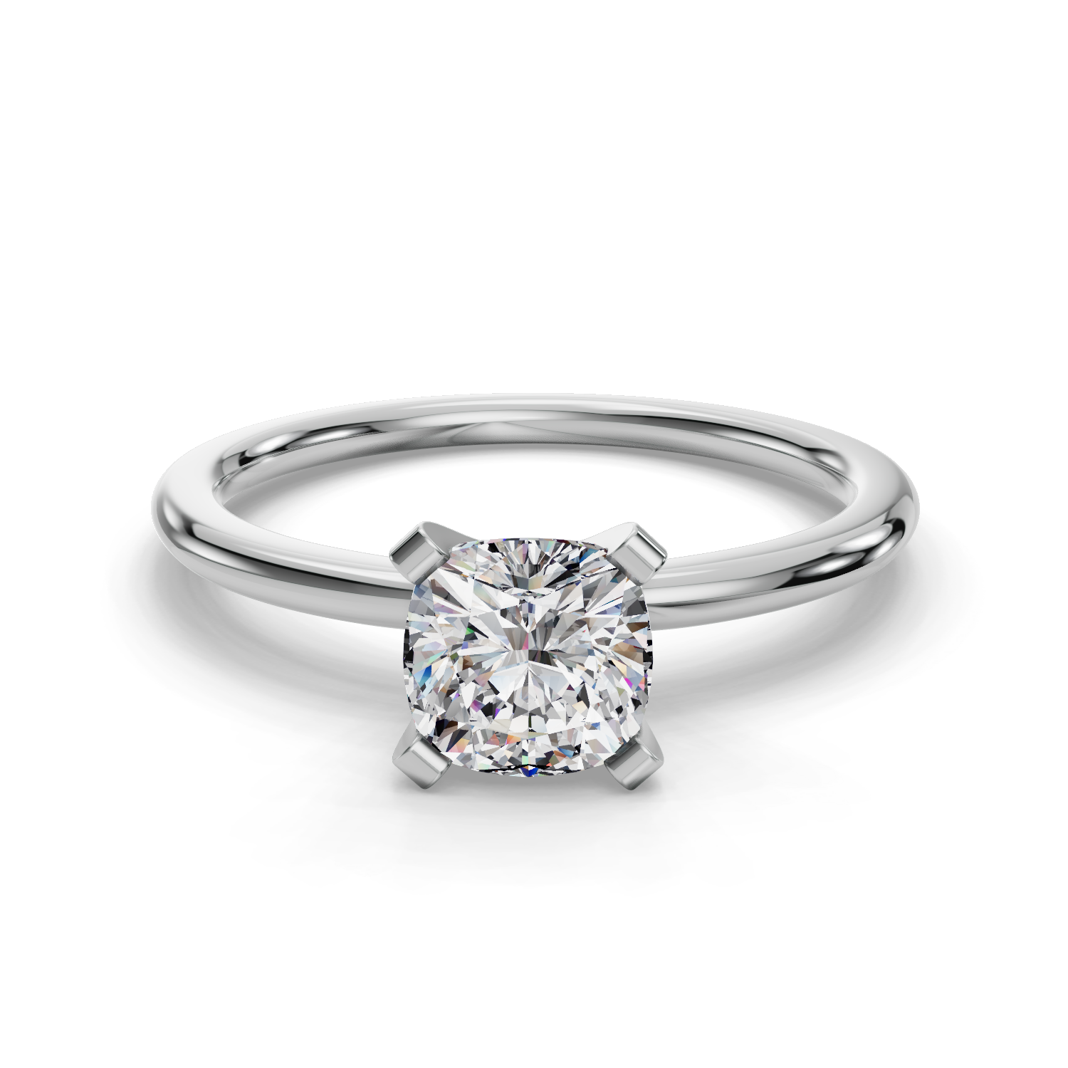 Cushion Solitaire Engagement Ring