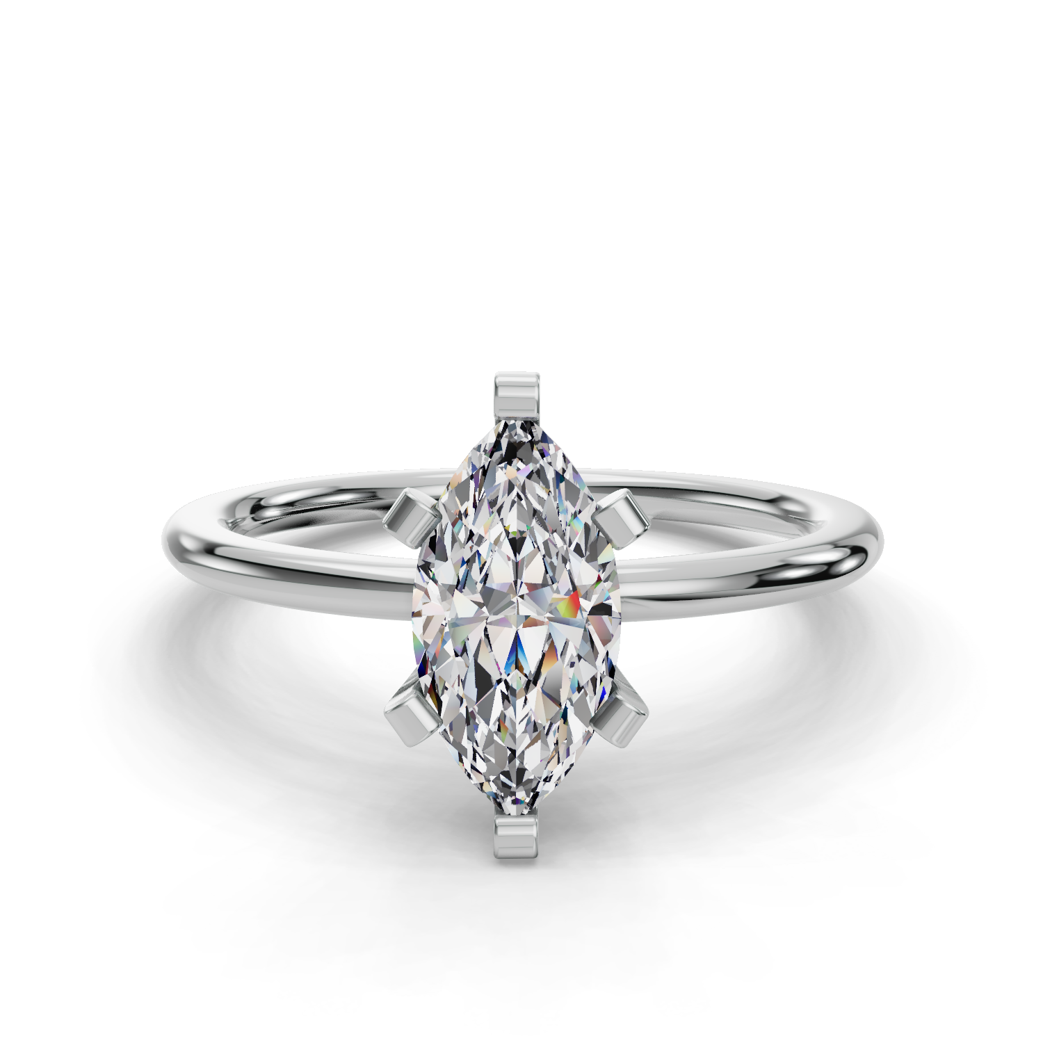 Marquise Solitaire Engagement Ring