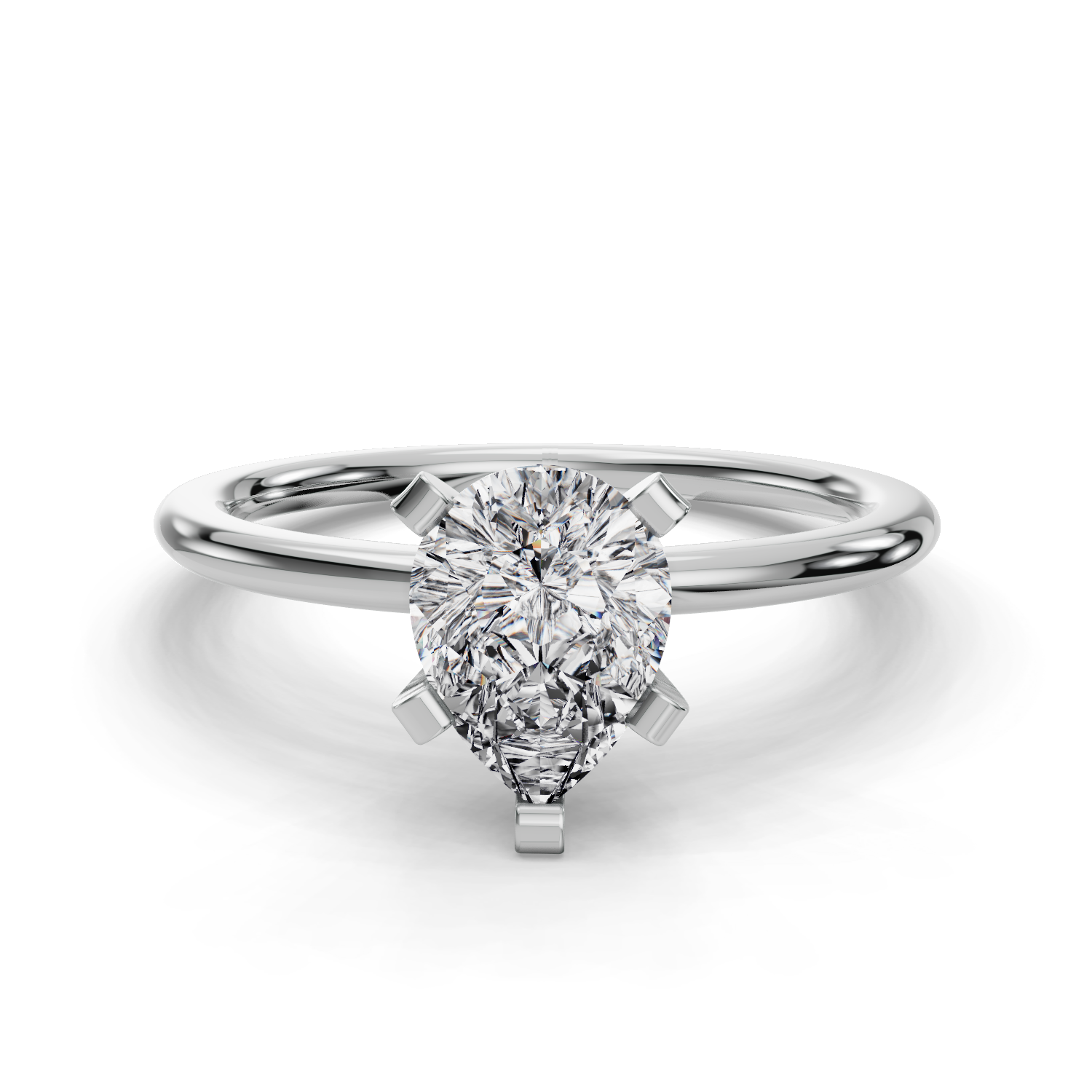 Pear Solitaire Engagement Ring
