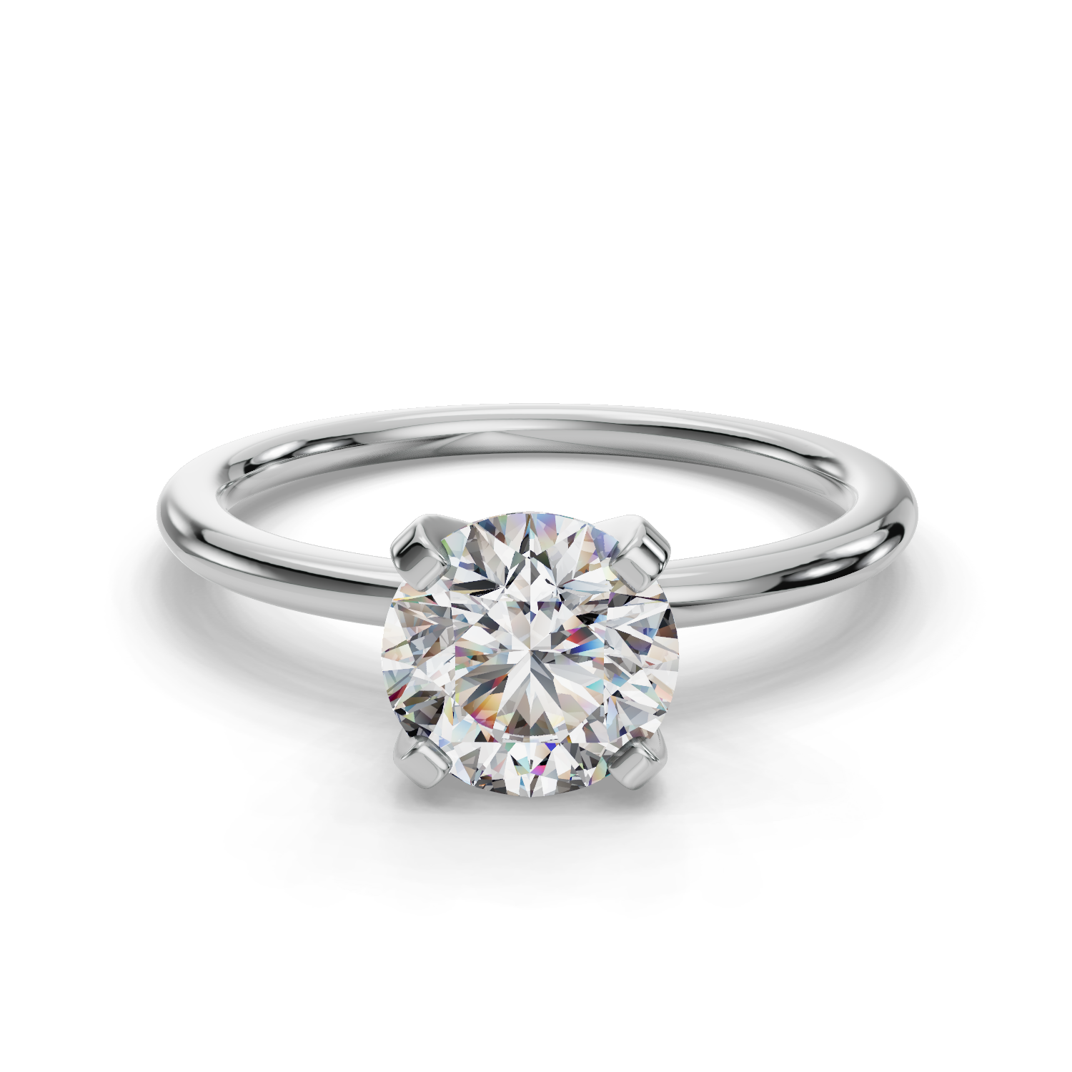 Round Solitaire Engagement Ring
