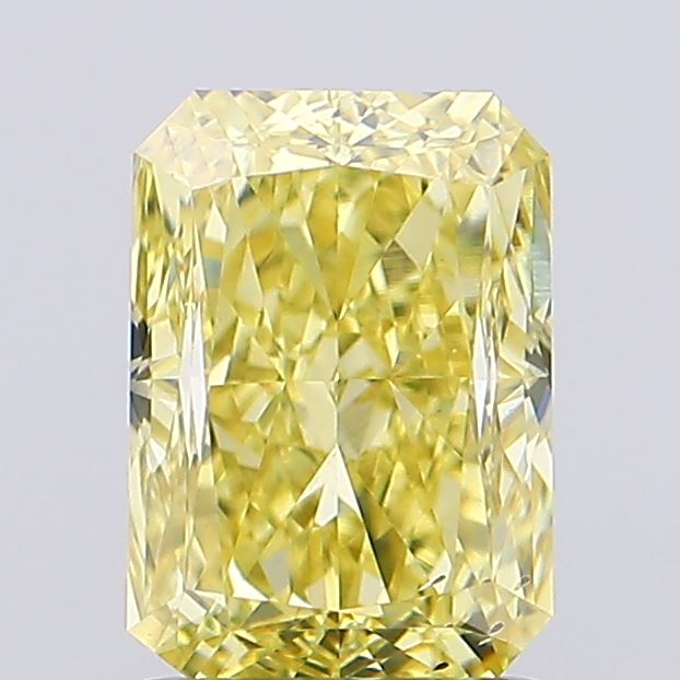 1.68ct Radiant Fancy Intense Yellow VS2 IGI