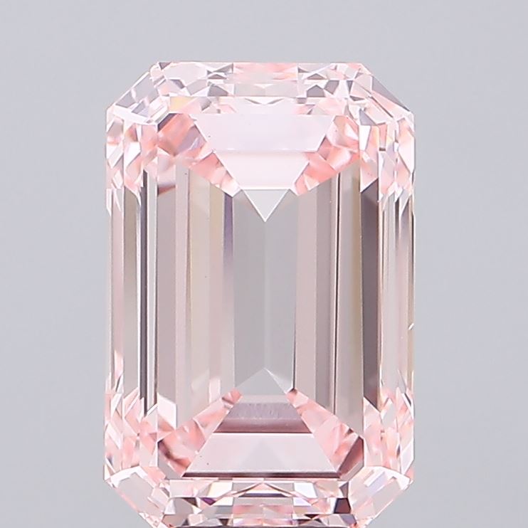 Emerald cut 9.01ct Fancy Pink VS1