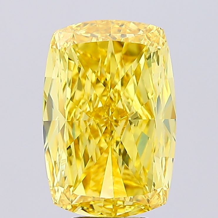 Cushion 8.54ct Fancy Vivid Yellow VS1