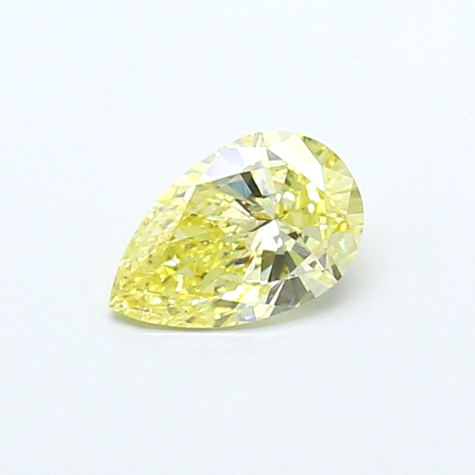 0.73ct Pear Fancy Vivid Yellow VS2 IGI