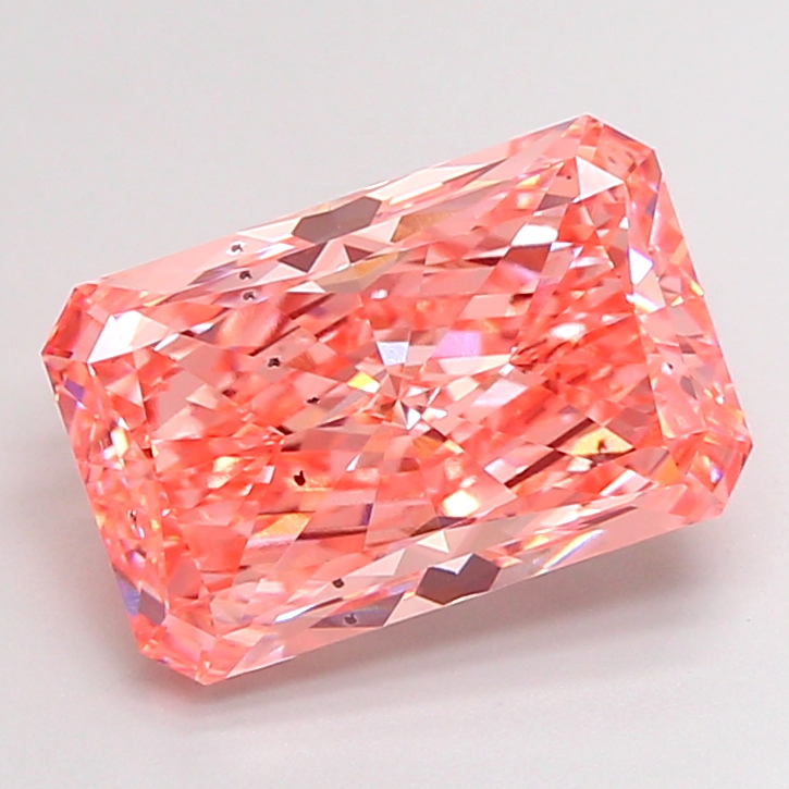 5.02ct Radiant Fancy Vivid Pink SI1 IGI