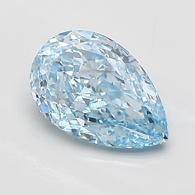 0.95ct Pear Fancy Vivid Blue VS2 IGI