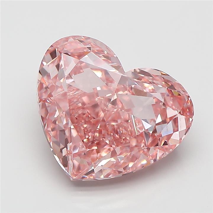 5.05ct Heart Fancy Vivid Pink VS1 IGI