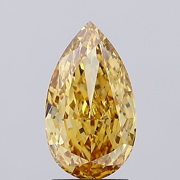 2.02ct Pear Fancy Intense Yellow VS1 IGI