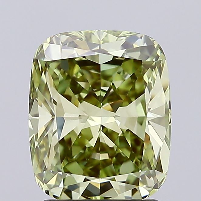 2.02ct Cushion Fancy Intense Green VS1 IGI