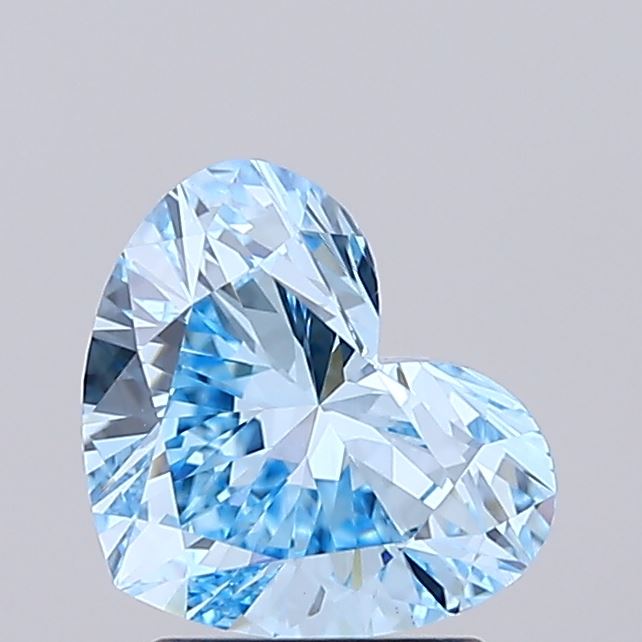 1.69ct Heart Fancy Vivid Blue VVS2 IGI