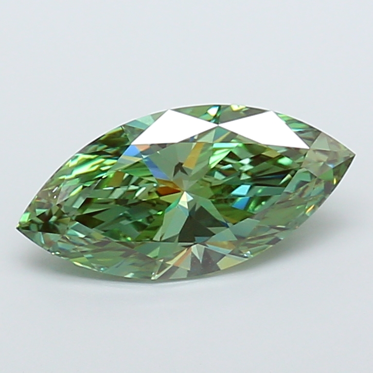 5.03ct Marquise Fancy Vivid Green VVS2 IGI