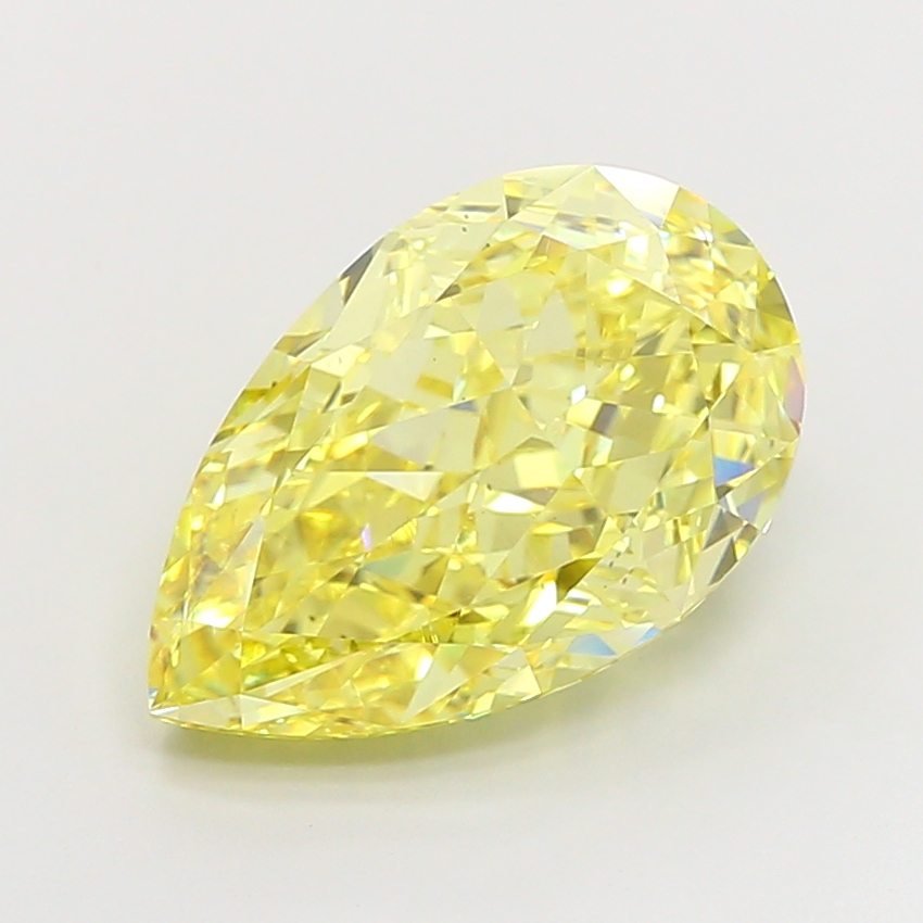 4.33ct Radiant Fancy Intense Yellow VS1 IGI