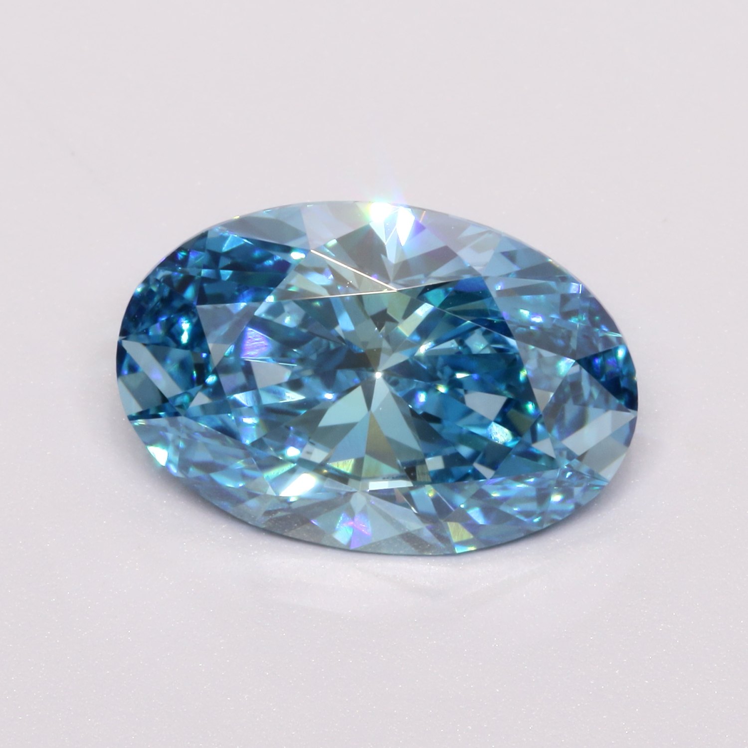 Oval 4.08ct Fancy Vivid Blue VS1