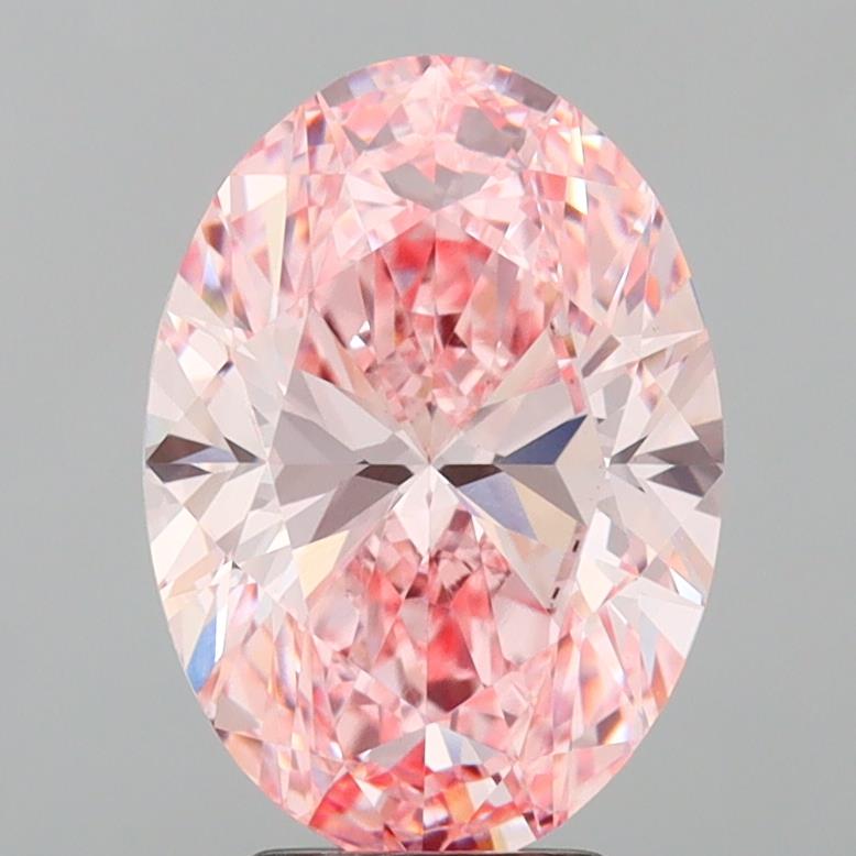 Oval 4.01ct Fancy Vivid Pink VVS2