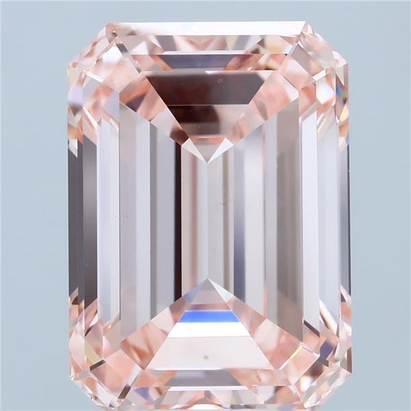 Emerald cut 10.1ct Fancy Intense Pink VS1