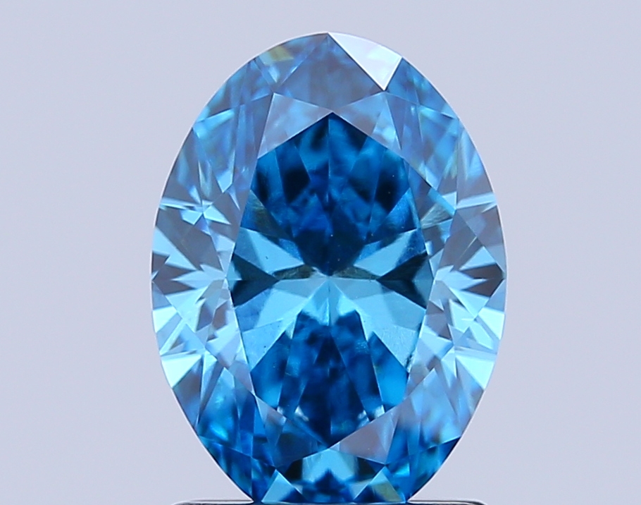 1.5ct Oval Fancy Vivid Blue VVS2 IGI