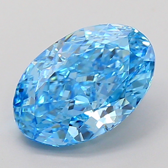 1.5ct Oval Fancy Vivid Blue VVS2 IGI
