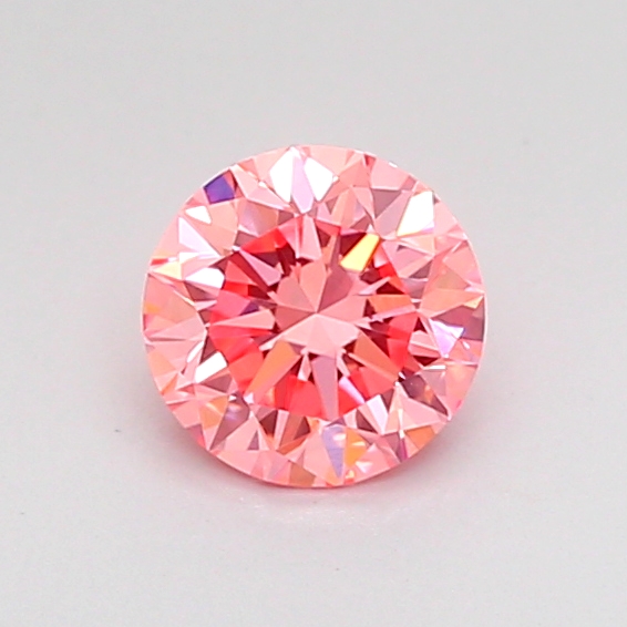 0.53ct Round Fancy Vivid Pink VVS2 IGI