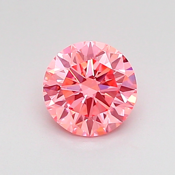 0.52ct Round Fancy Vivid Pink VVS2 IGI