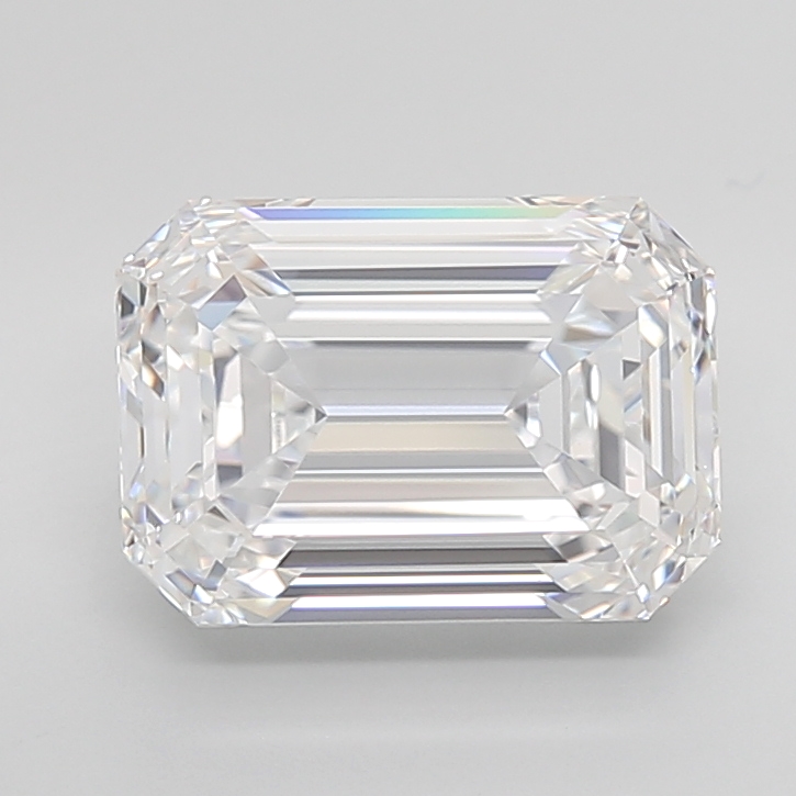 Emerald cut 5.74ct D IF