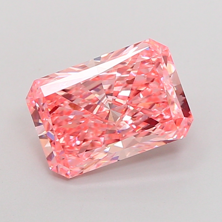 3.02ct Radiant Fancy Vivid Pink VS1 IGI