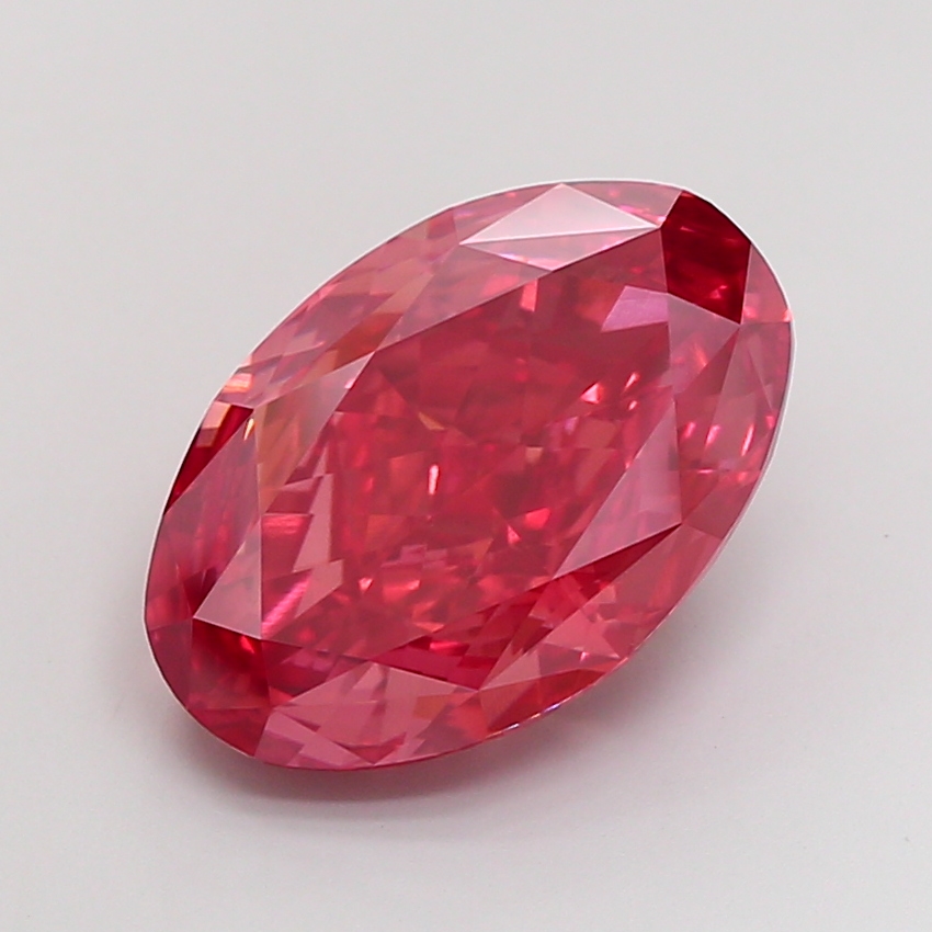 10.18ct Oval Fancy Vivid Red VS2 IGI