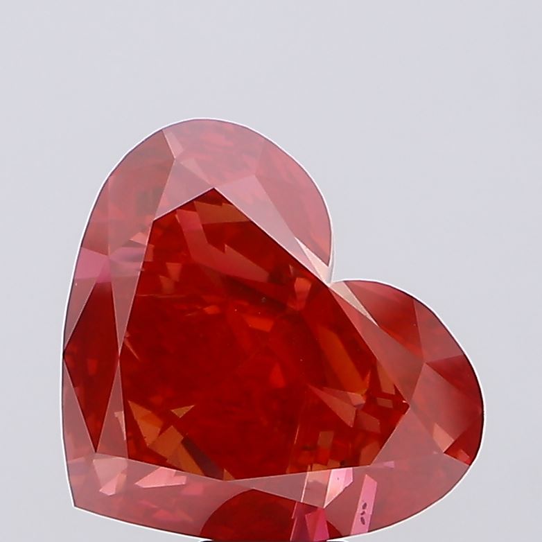 Heart 18ct Fancy Vivid Red SI1