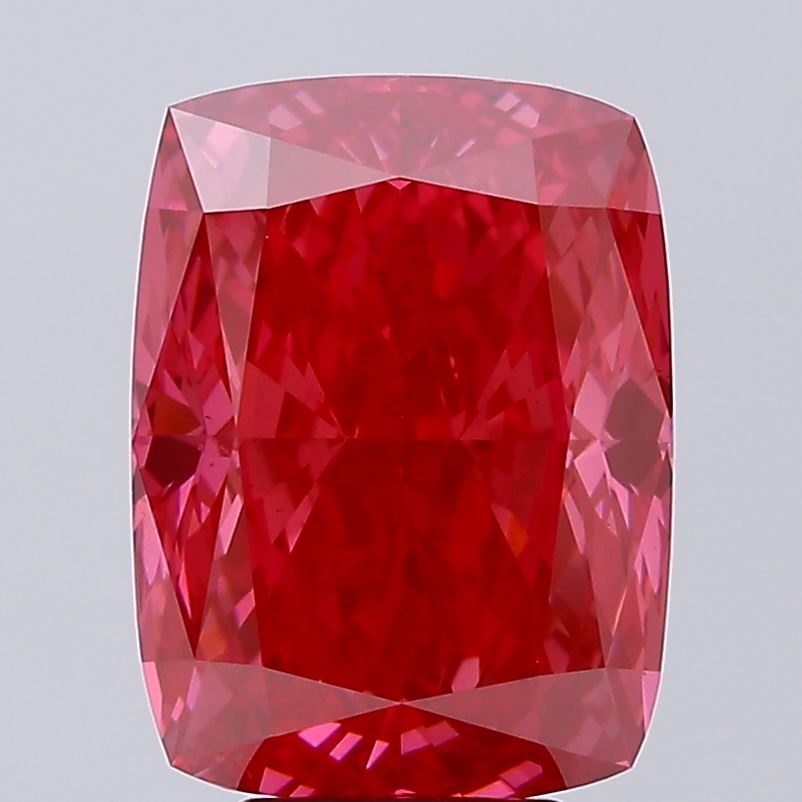 7.04ct Cushion Fancy Vivid Red VS1 IGI