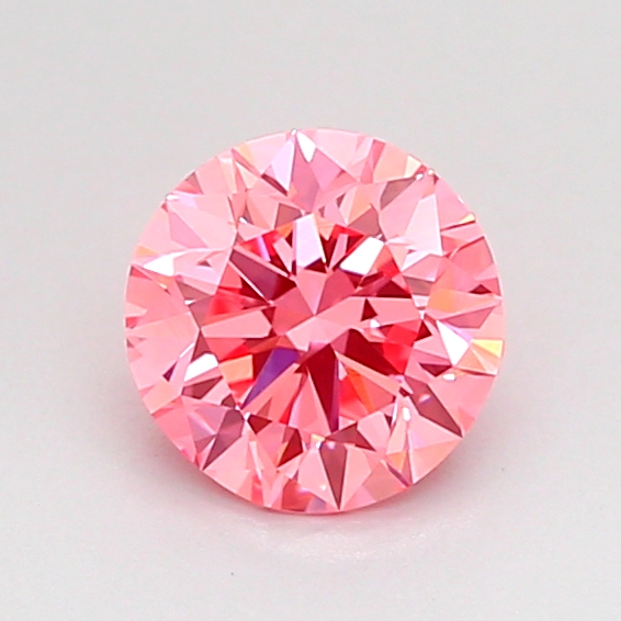 0.8ct Round Fancy Vivid Pink VVS2 IGI