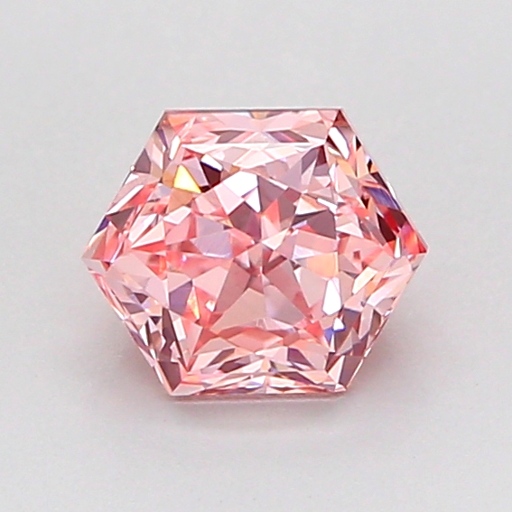 1.0ct Hexagonal Fancy Vivid Pink VVS2 IGI
