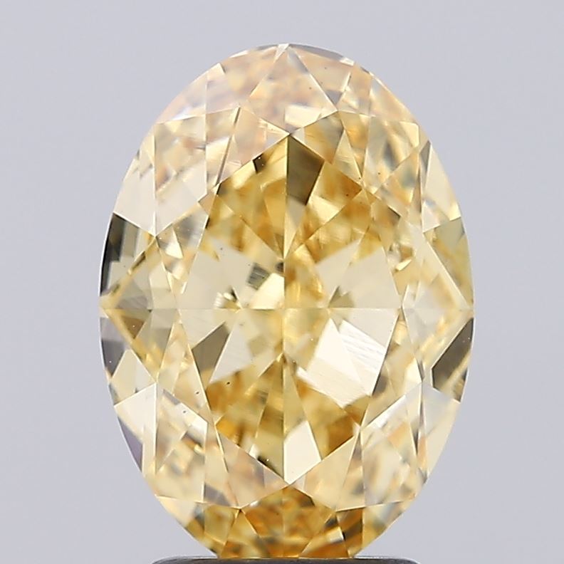 3.31ct Oval Fancy Intense Yellow VS1 IGI